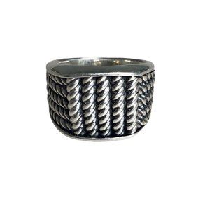 David Yurman Men's Maritime 5 Rope Sterling Silver Ring Size 11